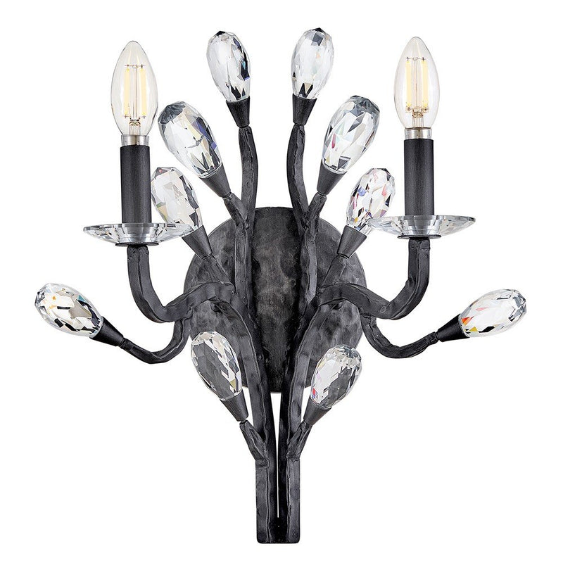 Eve 2-Light Wall Sconce in Brushed Graphite