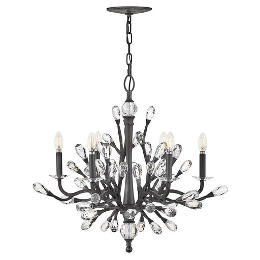 Eve 6-Light 26" Chandelier in Brushed Graphite