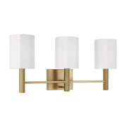 Adrian 3-Light Bath Vanity Light in Aged Brass