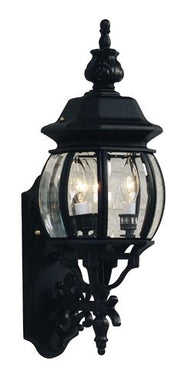 Classico 22.5" 3-Light Outdoor Wall Lantern in Black
