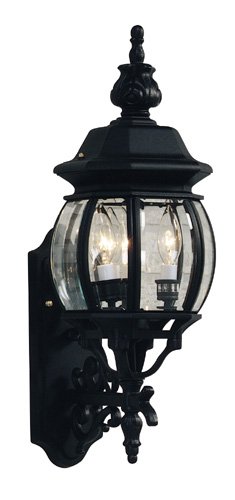Classico 22.5" 3-Light Outdoor Wall Lantern in Black
