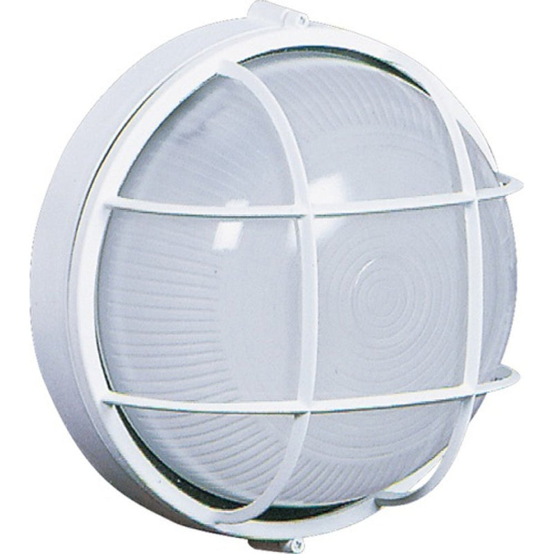 Marine Small Round Outdoor Wall Sconce in White