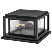 Republic 2-Light Outdoor Pier Mount Light in Black