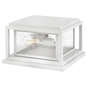 Republic 2-Light Outdoor Pier Mount Light in Textured White
