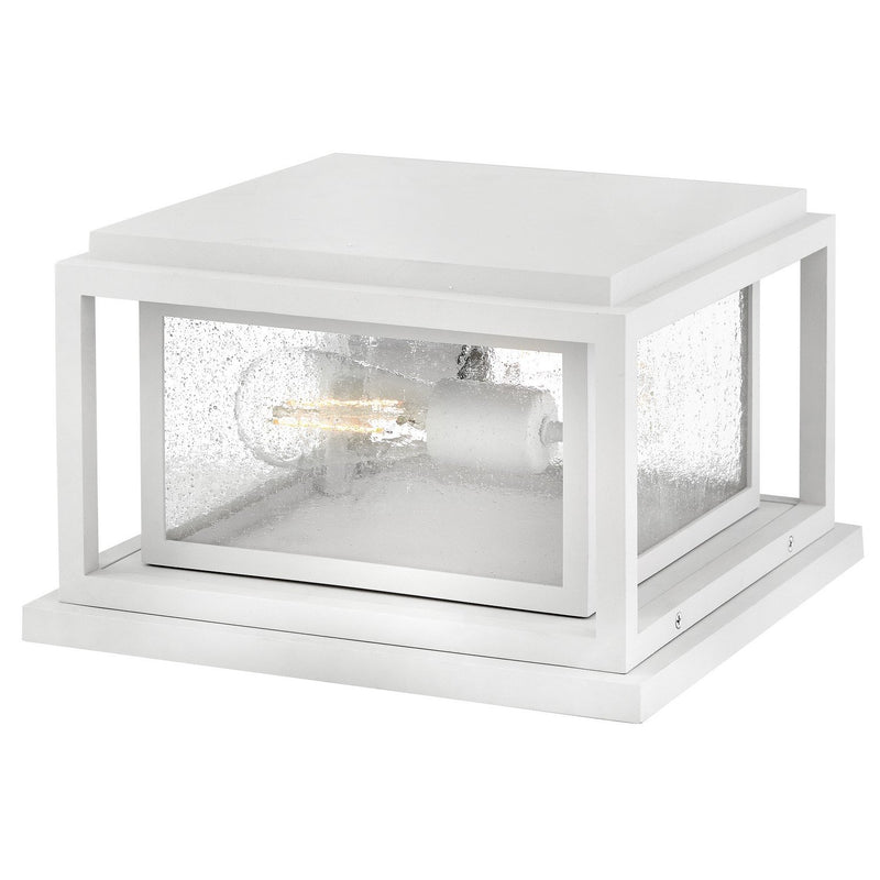 Republic 2-Light Outdoor Pier Mount Light in Textured White