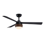 Paget 52" Ceiling Fan with LED Light in Black