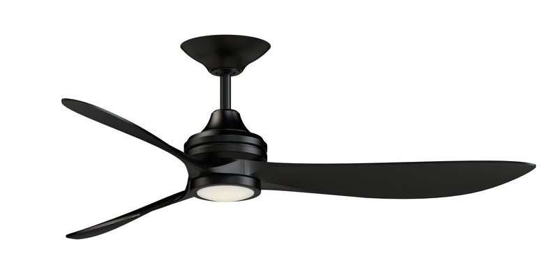 Aviara 60" Ceiling Fan with LED Light in Black