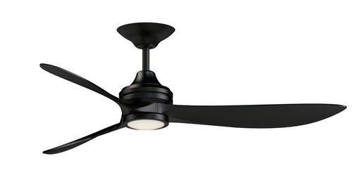 Aviara 60" Ceiling Fan with LED Light in Black