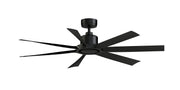 Lenzi 60" Ceiling Fan with LED Light in Black