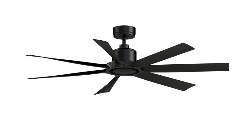 Lenzi 60" Ceiling Fan with LED Light in Black