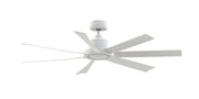 Lenzi 60" Ceiling Fan with LED Light in Matte White