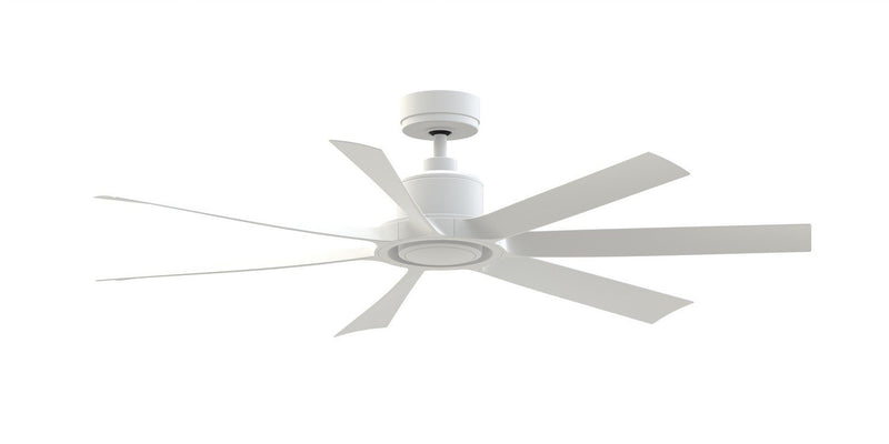 Lenzi 60" Ceiling Fan with LED Light in Matte White