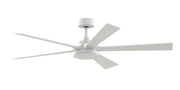 TorchAire 64" Ceiling Fan with LED Light in Matte White