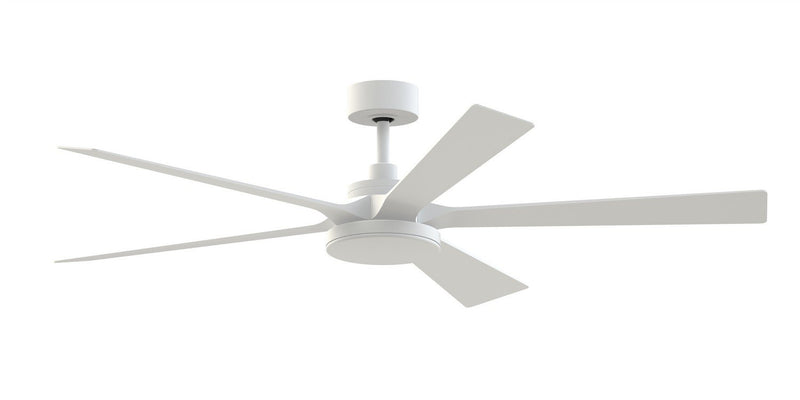 TorchAire 64" Ceiling Fan with LED Light in Matte White