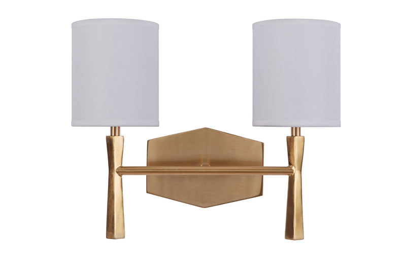 Chatham 2 Light 13.75" Vanity in Satin Brass