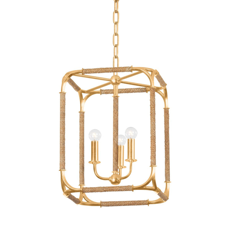 Laurenceston 3-Light Chandelier in Gold Leaf