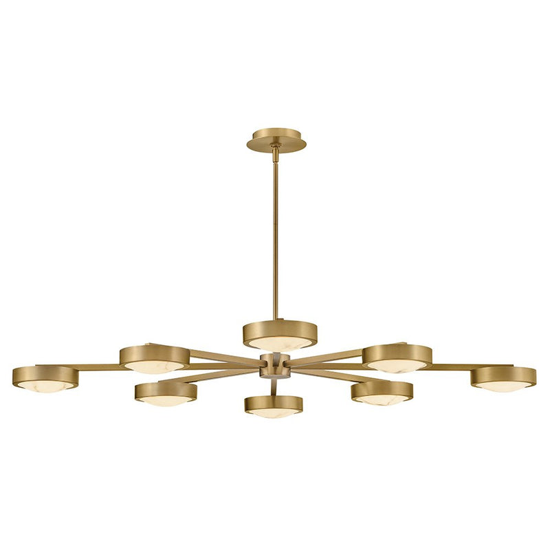 Cava 50" LED Semi-Flush Mount in Lacquered Brass