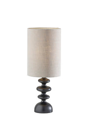 Beatrice 22.5" Table Lamp in Matte Black Polyresin