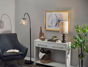 Beatrice 22.5" Table Lamp in Matte Black Polyresin