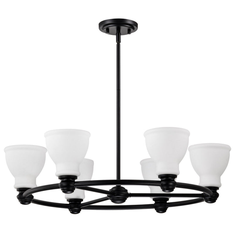 Russel 6-Light Chandelier in Matte Black