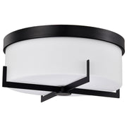 Roselle 3-Light Flush Mount in Matte Black