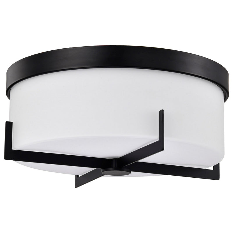 Roselle 3-Light Flush Mount in Matte Black