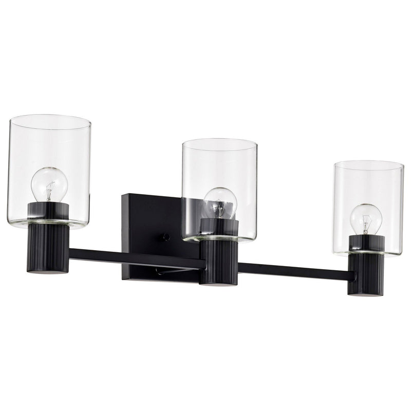 Clarksville 3-Light Bath Vanity Light in Matte Black