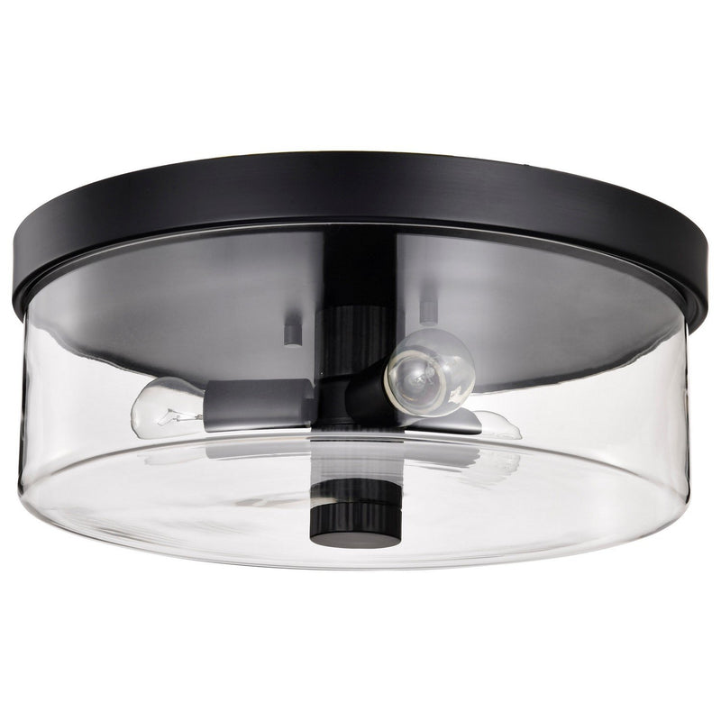 Clarksville 3-Light Flush Mount in Matte Black