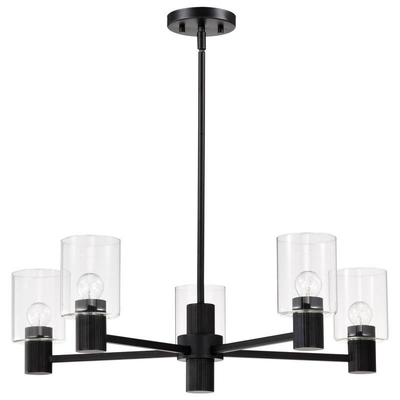 Clarksville 5-Light Chandelier in Matte Black