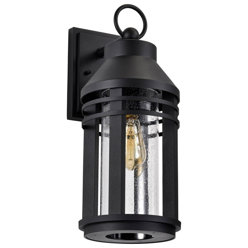 Wilton Large Outdoor Wall Lantern in Matte Black