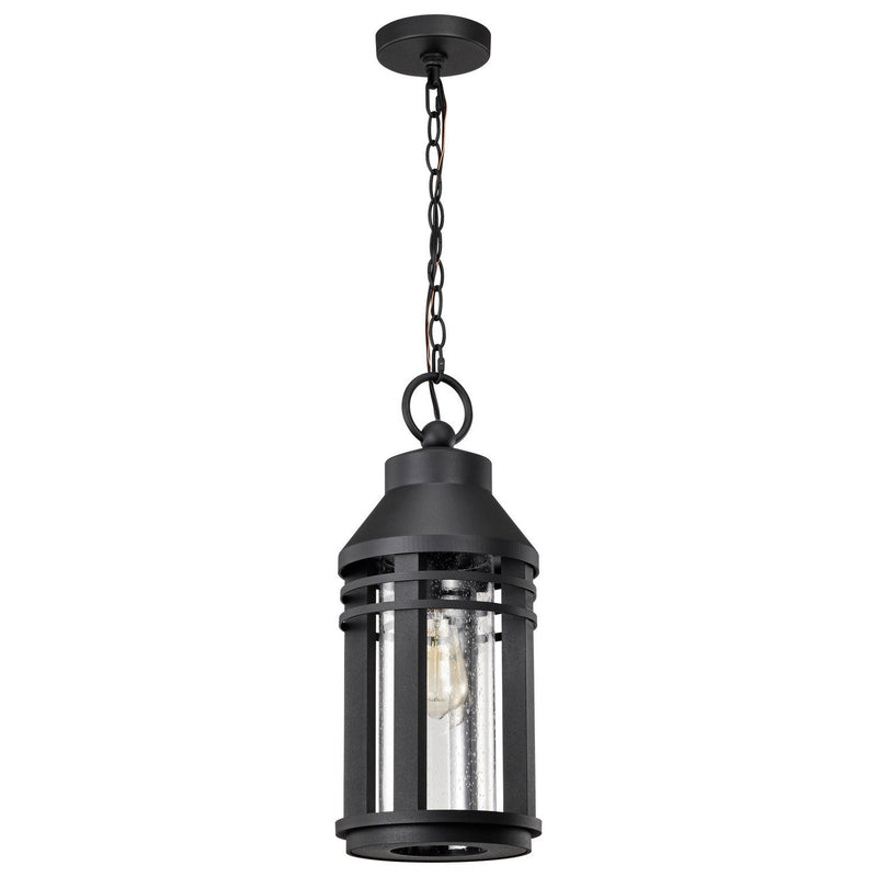 Wilton Outdoor Lantern Pendant in Matte Black