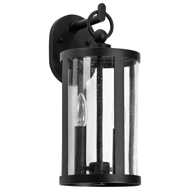 Broadstone Large 2-Light Outdoor Wall Lantern in Matte Black
