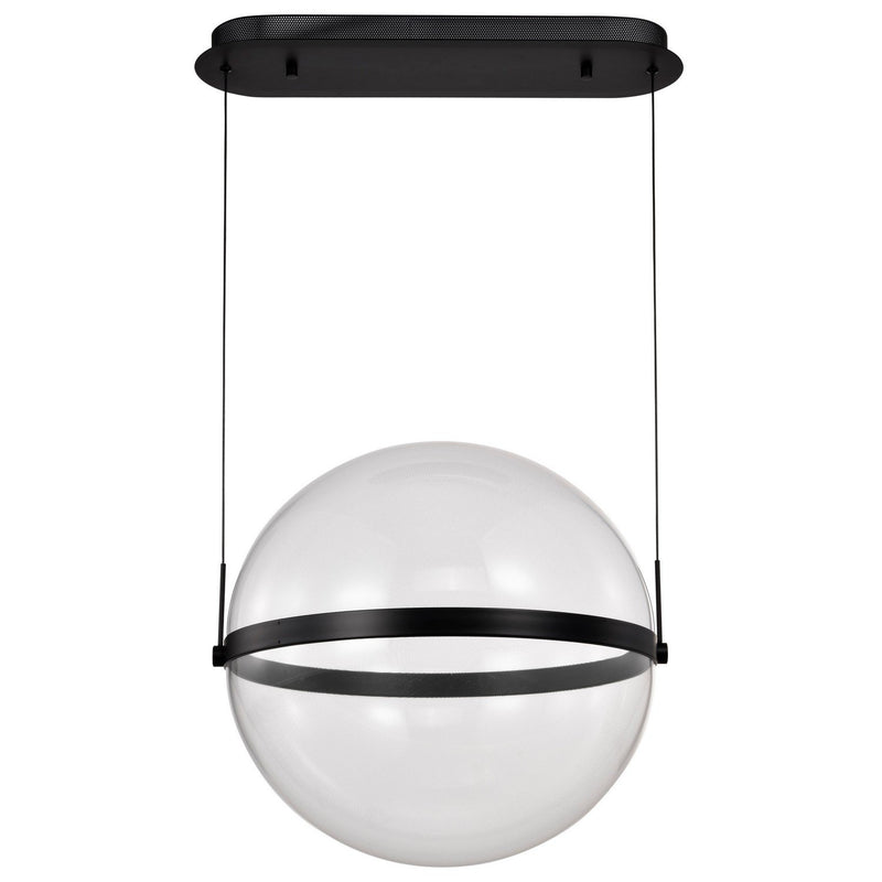 Arvada Large LED Pendant in Matte Black