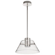 Edmond 14" LED Pendant in Polished Nickel