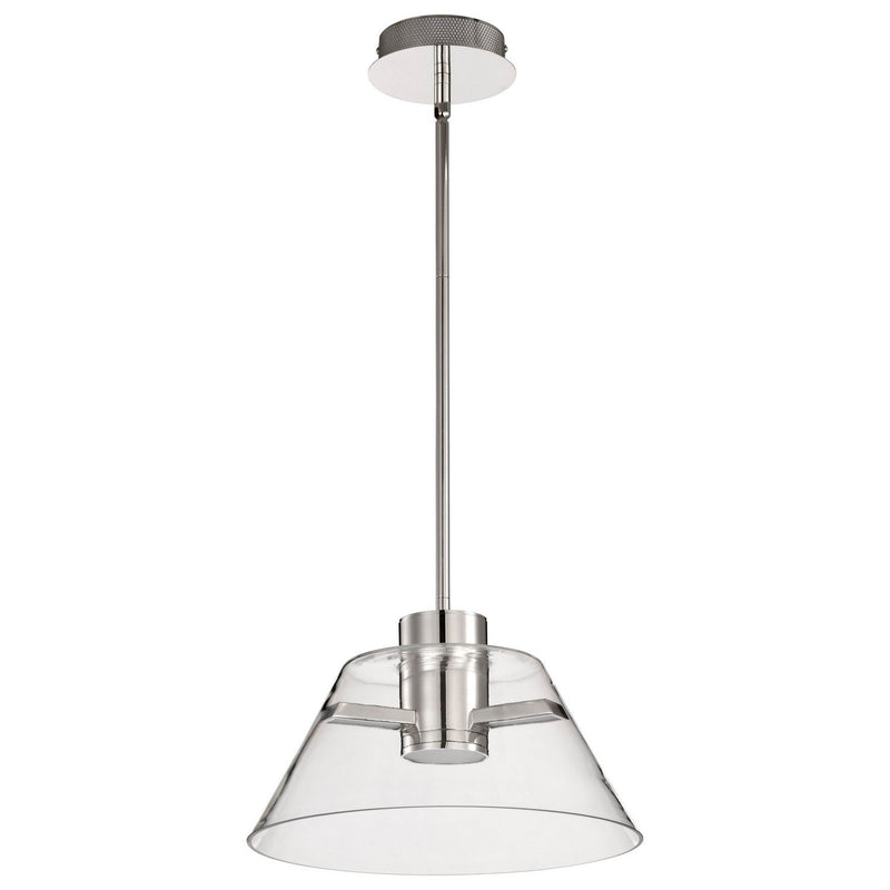 Edmond 14" LED Pendant in Polished Nickel