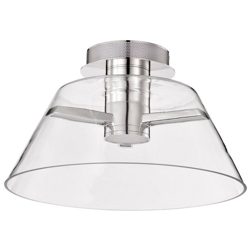 Edmond 17" LED Semi-Flush Mount in Polished Nickel