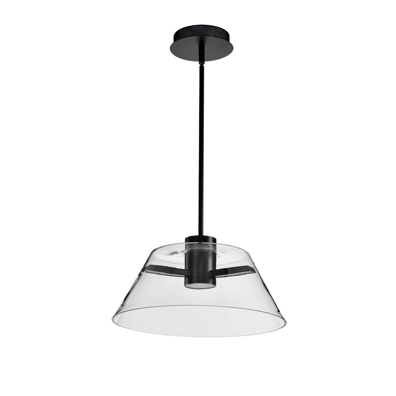 Edmond 17" LED Pendant in Matte Black