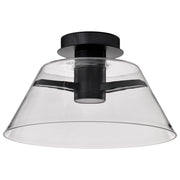 Edmond 17" LED Semi-Flush Mount in Matte Black