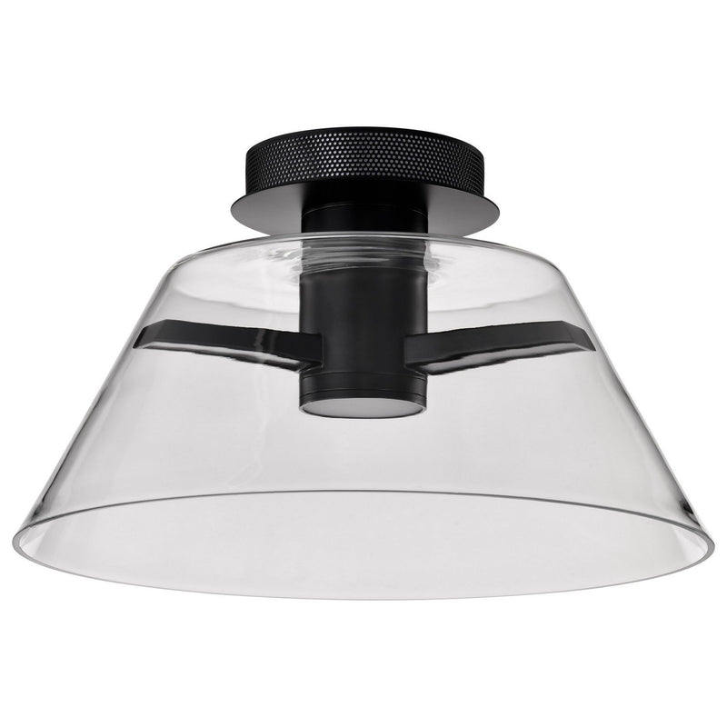 Edmond 17" LED Semi-Flush Mount in Matte Black