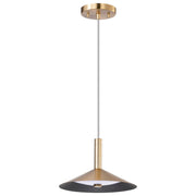 Corrine 10" LED Pendant in Burnished Brass