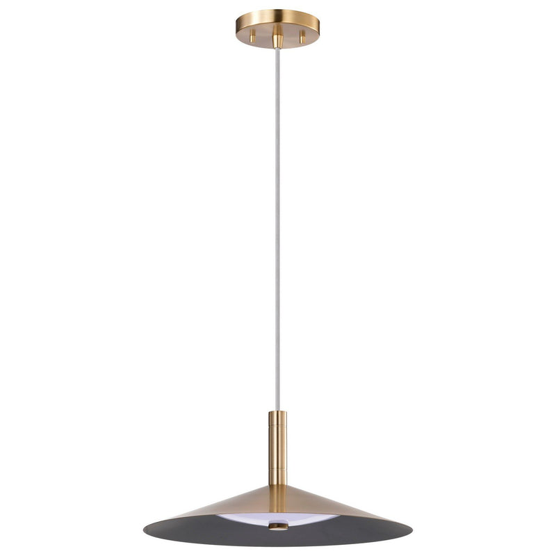 Corrine 14" LED Pendant in Burnished Brass