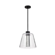 Aura 12" LED Pendant in Matte Black