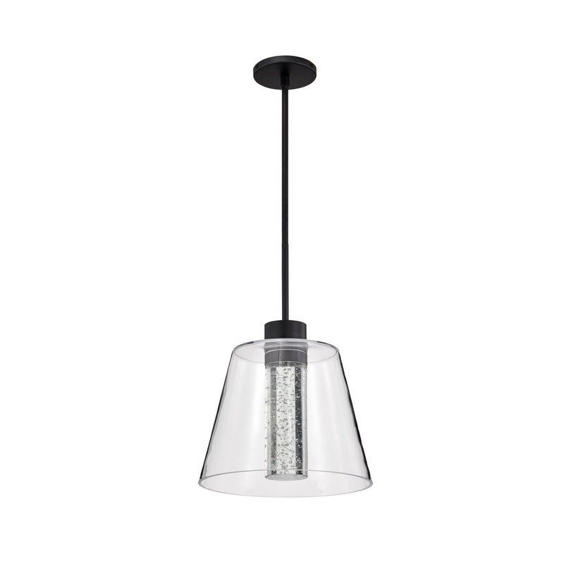 Aura 12" LED Pendant in Matte Black