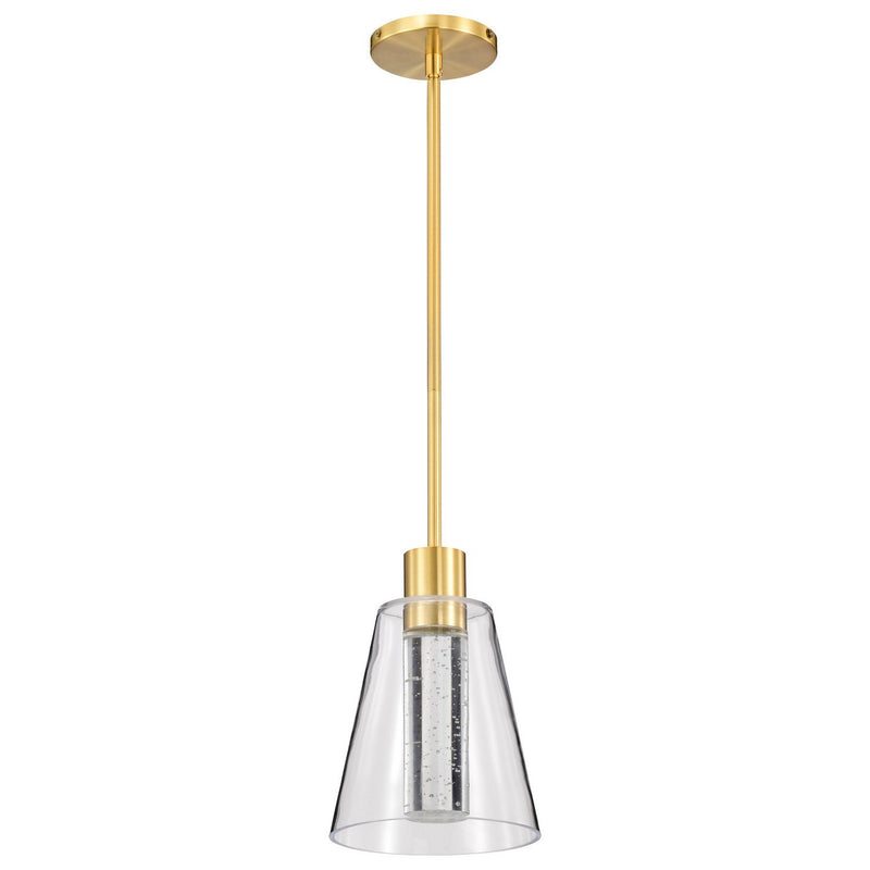 Aura LED Mini Pendant in Brushed Brass