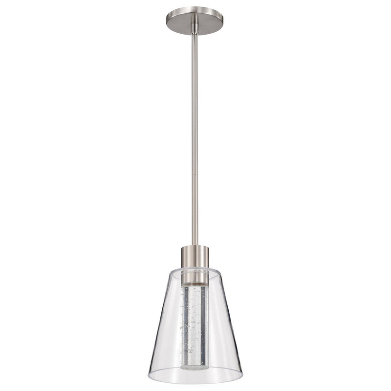 Aura LED Mini Pendant in Brushed Nickel