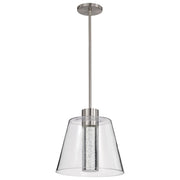 Aura 12" LED Pendant in Brushed Nickel
