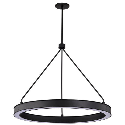 Longford 30" LED Ring Chandelier in Textured Black