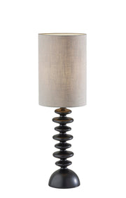 Beatrice 28.5" Table Lamp in Matte Black Polyresin
