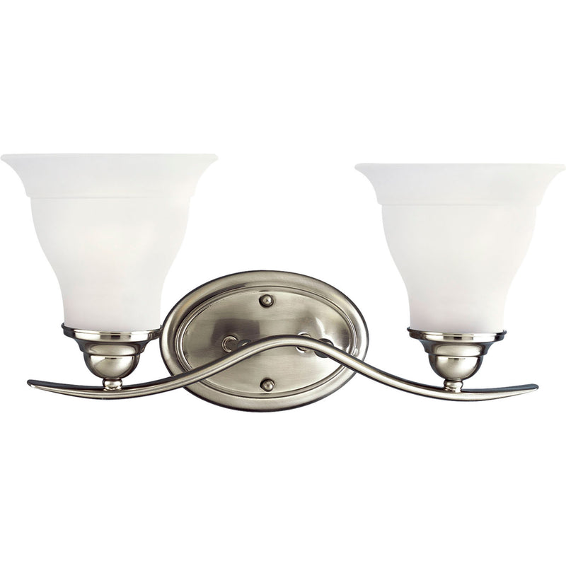 Trinity Two Light Bath Bracket in Brushed Nickel