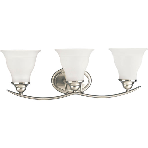 Trinity Three Light Bath Bracket in Brushed Nickel